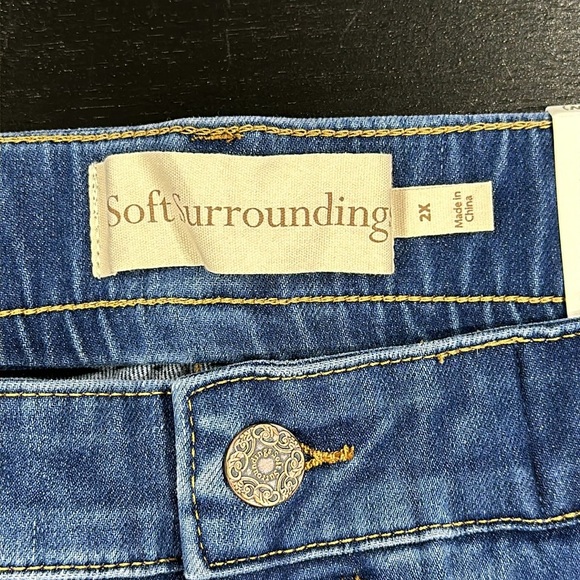 Soft Surroundings Comfort Waist Ultimate Denim Pull On Relaxed Shorts - 3X - Picture 8 of 10